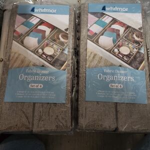 NWT  2 Whitmor Foldable Fabric Storage Drawer Set